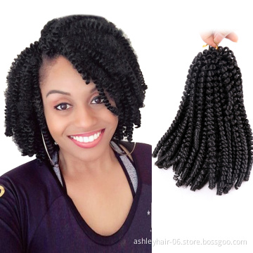 Wholesale spring twist 8 12 inches synthetic crochet braid extension 613 long afro passion nubian spring twist hair